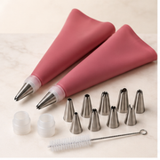 Reusable Piping Bag and Tip Set