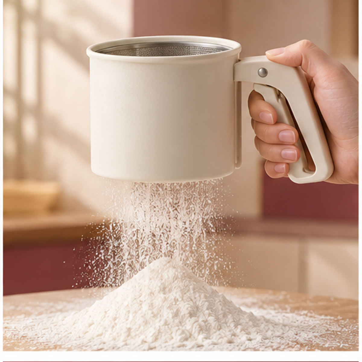 Handheld Flour Sifter Cup — lifestyle