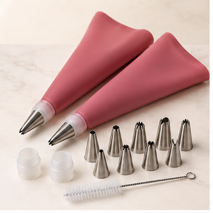 Reusable Piping Bag and Tip Set — hero