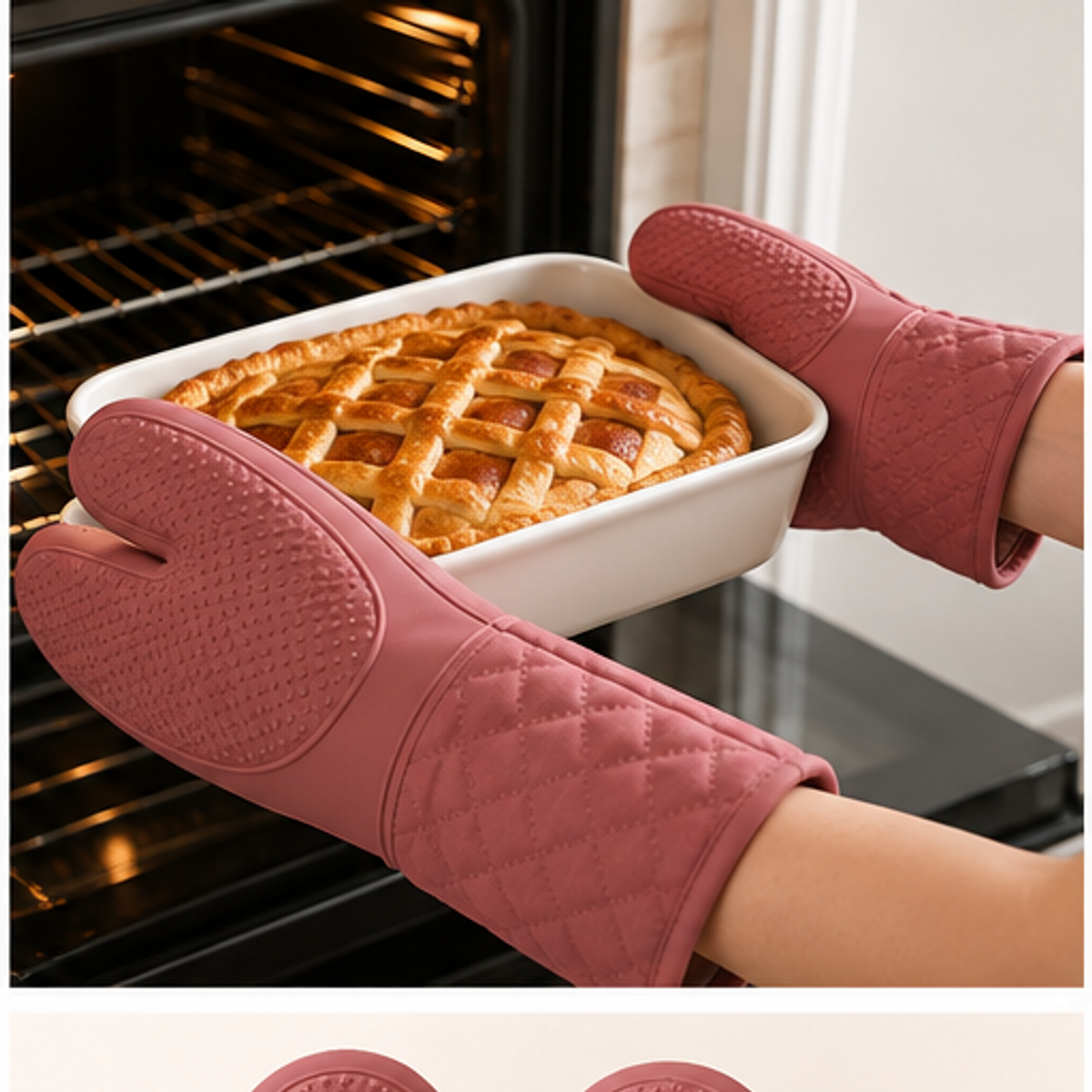 Silicone Oven Mitt Pair — lifestyle